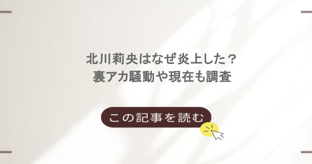 北川莉央はなぜ炎上した?裏アカ騒動や現在も調査